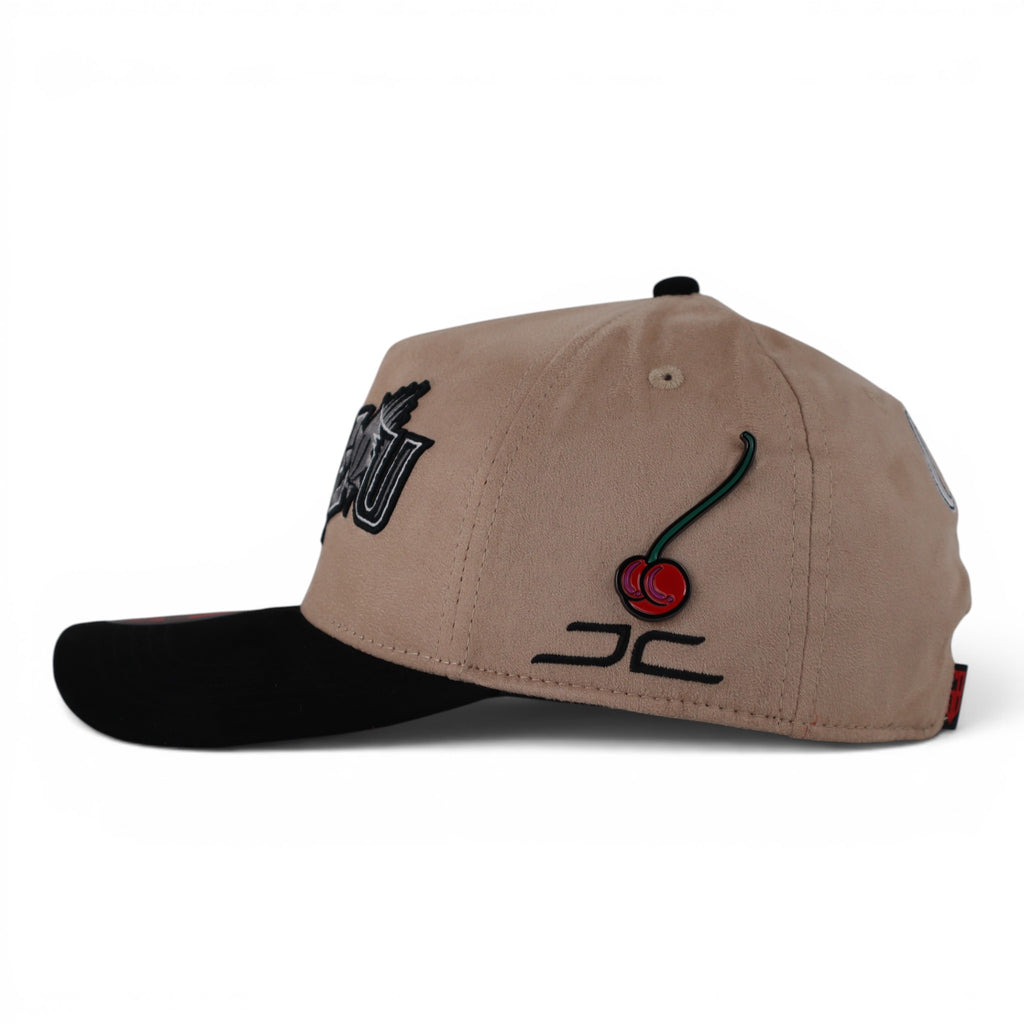 GORRA JC HATS GABITO LOU LOU BAIGE/BLK SUEDE