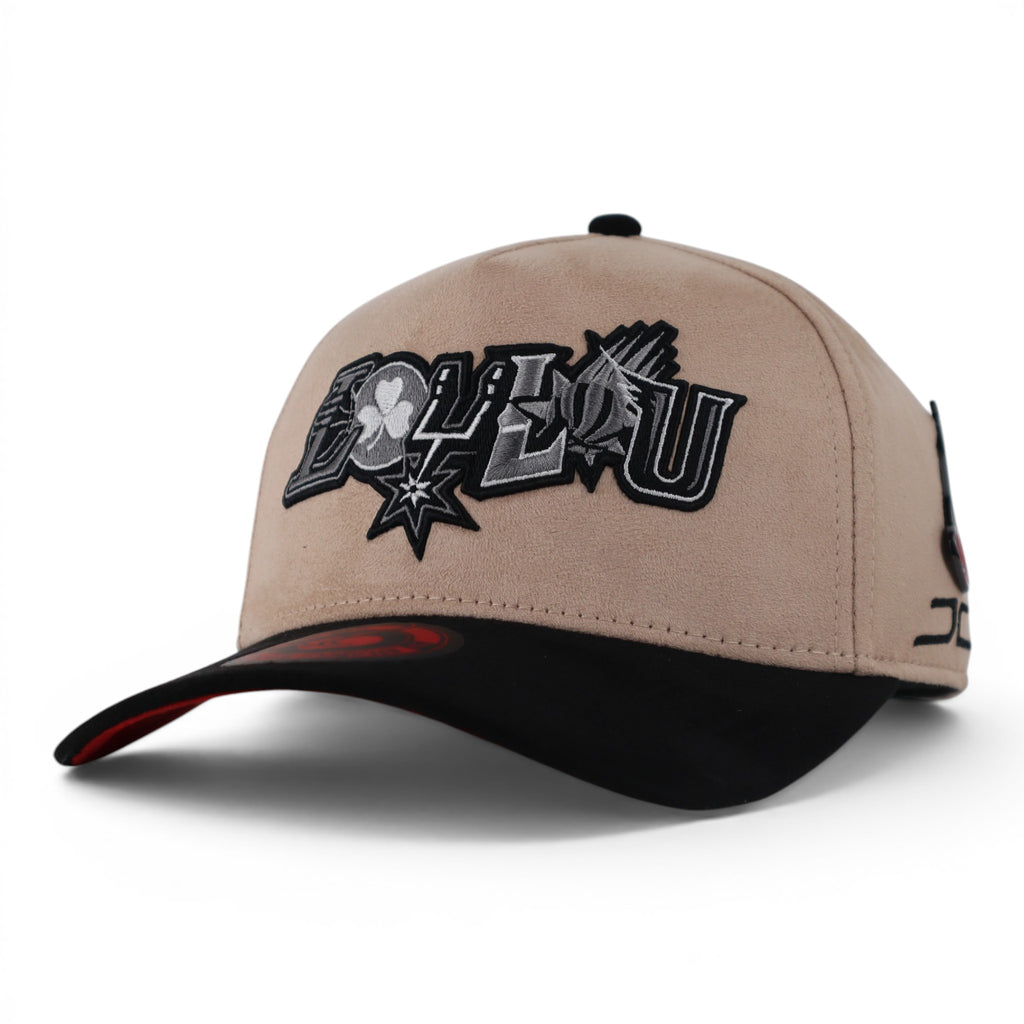 GORRA JC HATS GABITO LOU LOU BAIGE/BLK SUEDE