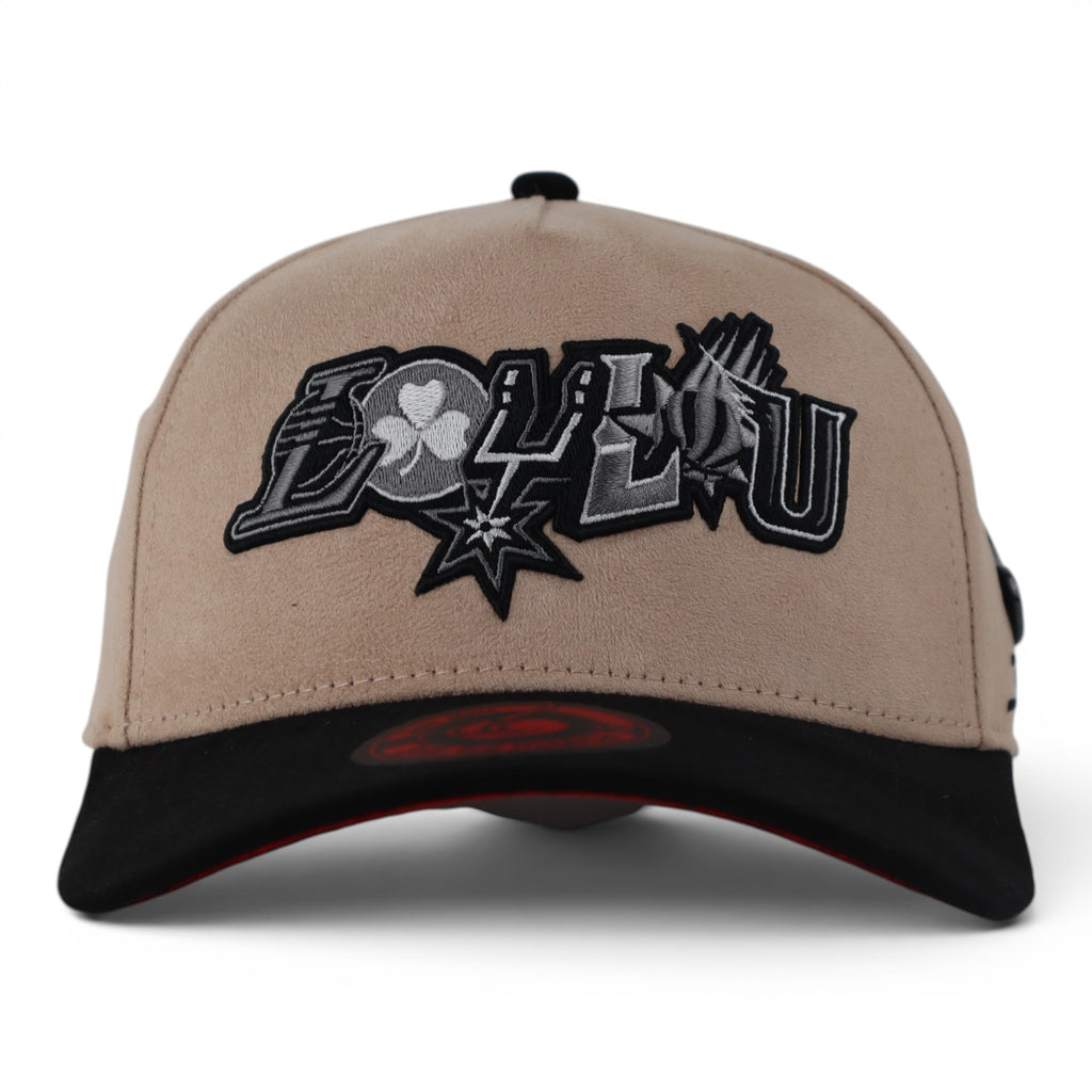 GORRA JC HATS GABITO LOU LOU BAIGE/BLK SUEDE