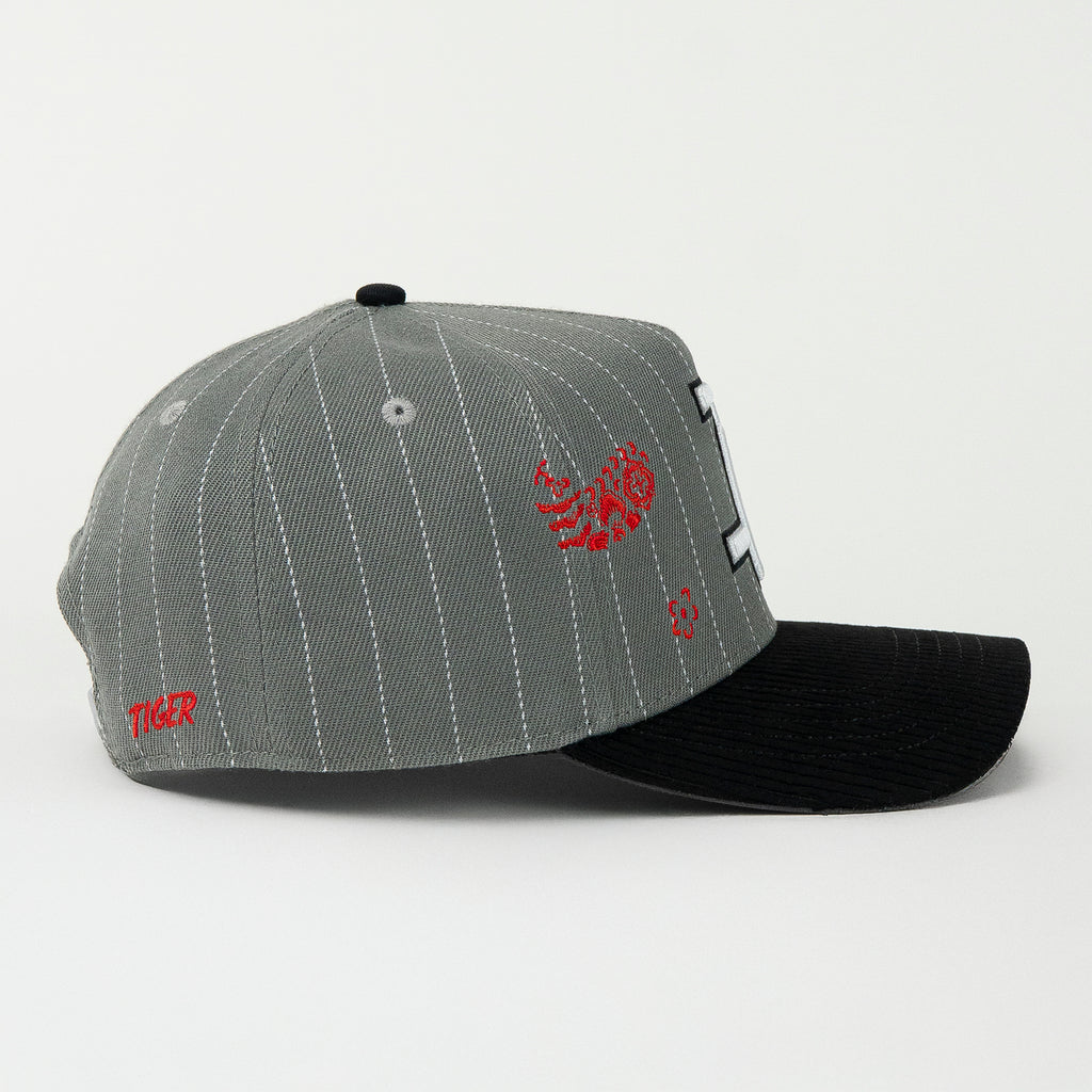 Gorra JC Hats TIGER GRY/BLACK de Tela | Snapback Visera Curva