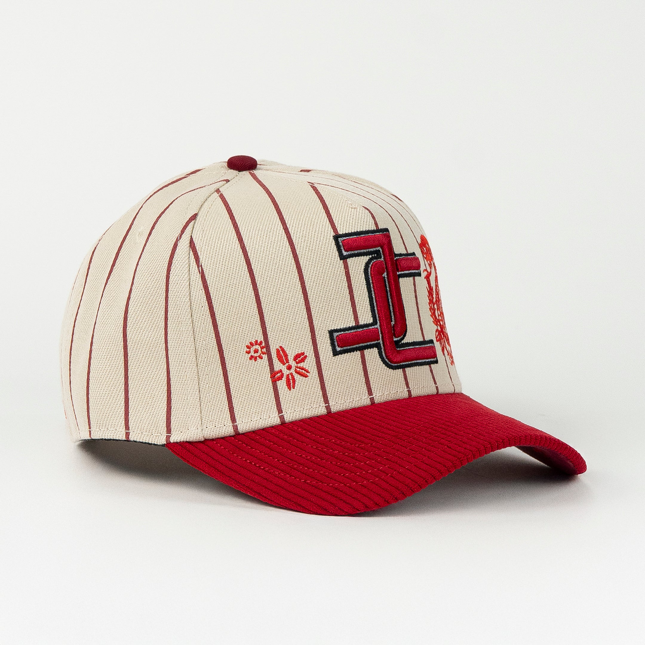 Gorra JC Hats SNAKE BEIGE/WINE de Tela | Snapback Visera Curva