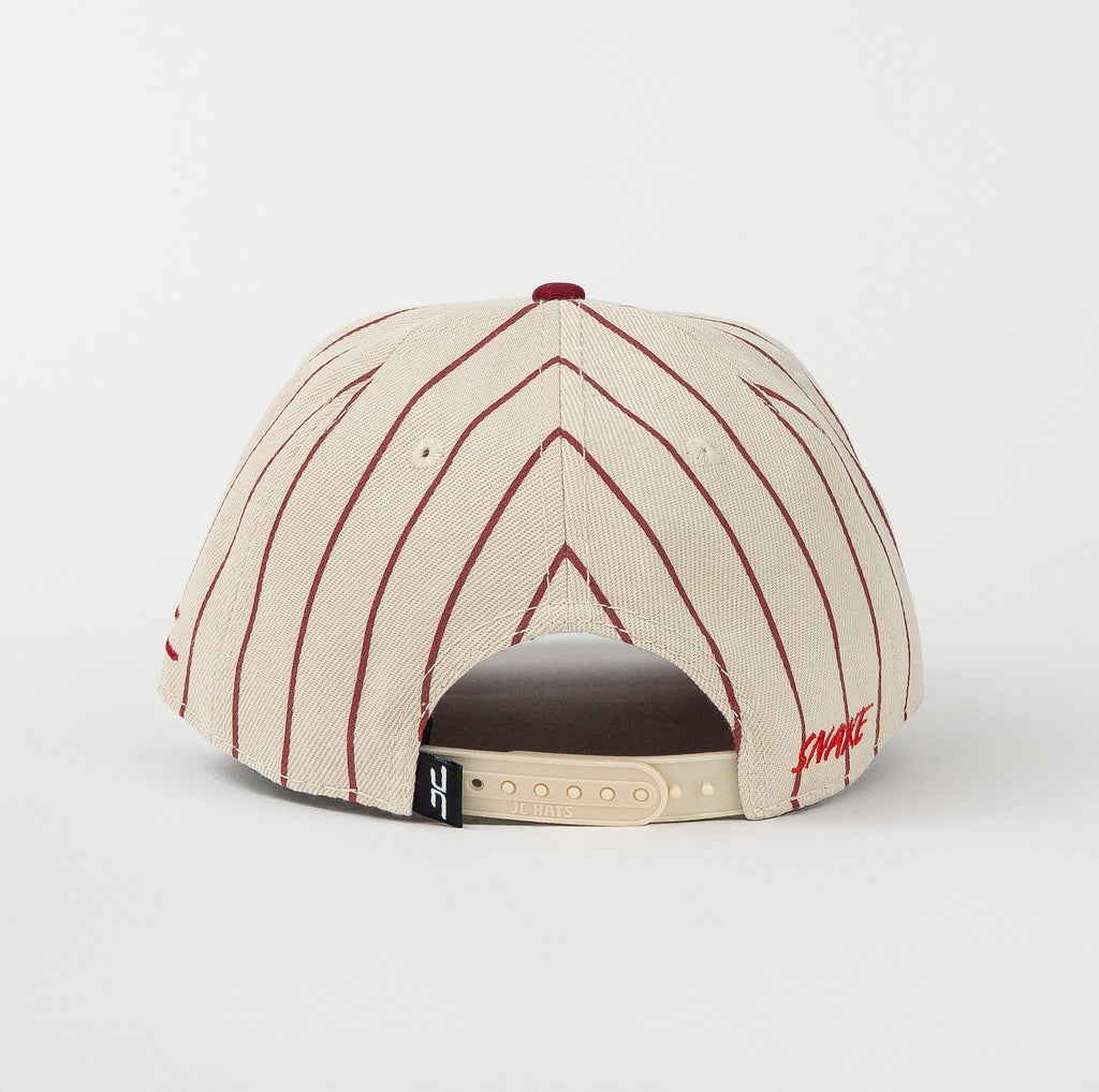 Gorra JC Hats SNAKE BEIGE/WINE de Tela | Snapback Visera Curva