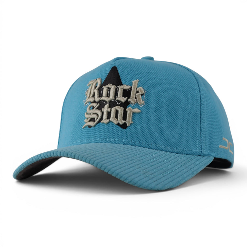 GORRA JC HATS ROCK STAR BLUE SKY VISOR CORDUROY