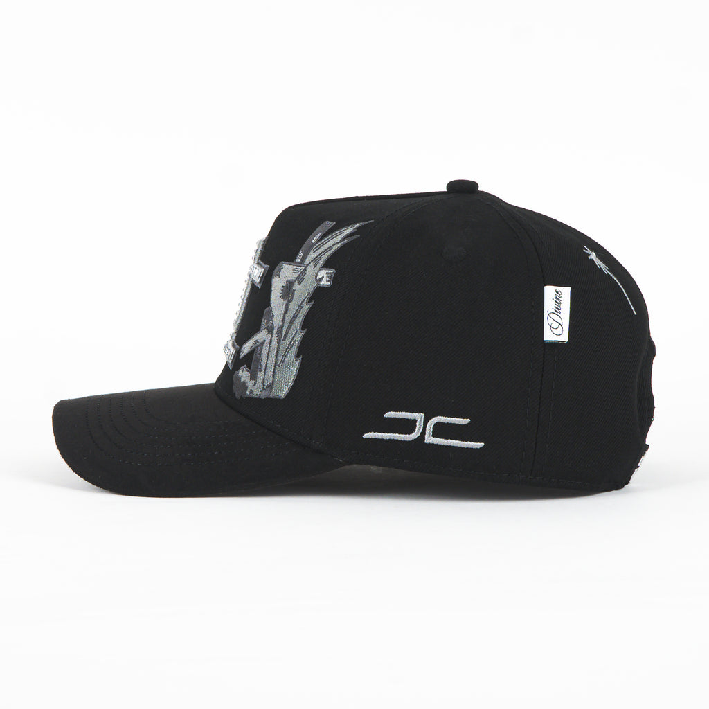Gorra JC HATS DIVINE BLACK | Snapback Visera Curva