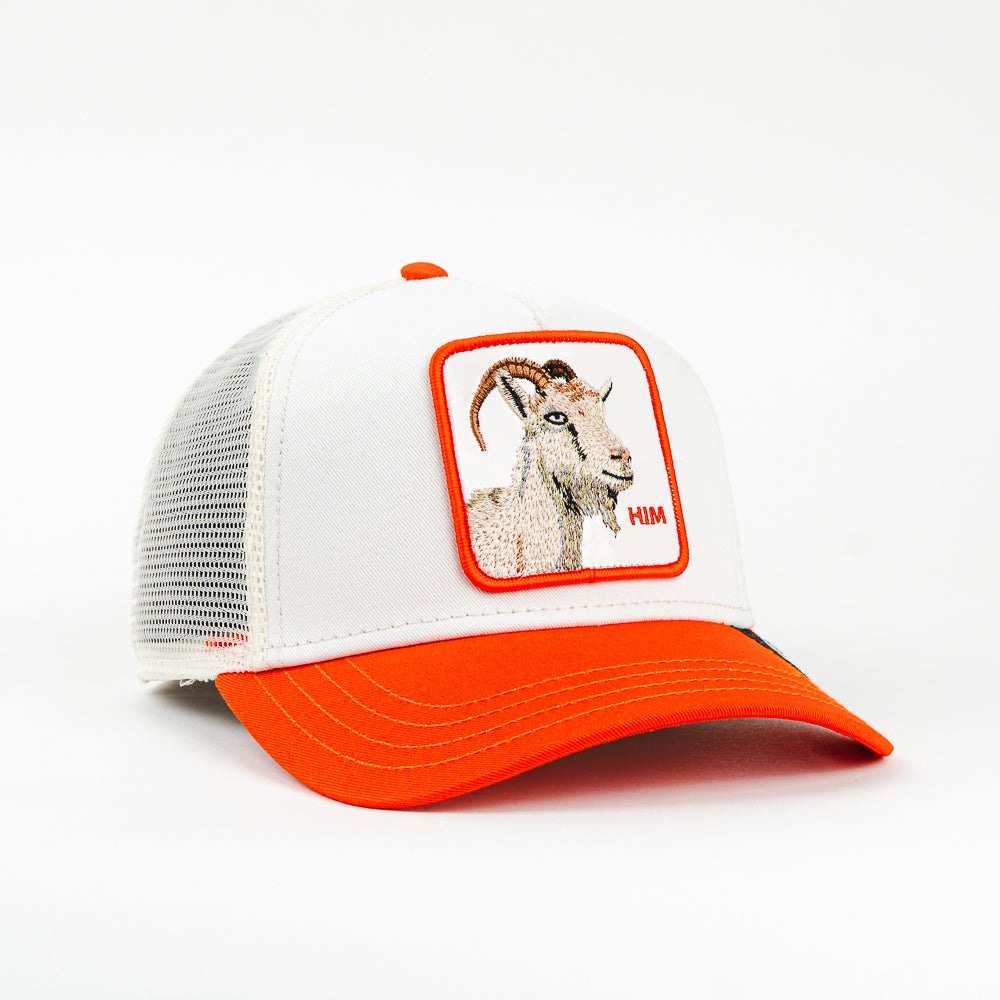 GORRA GOORIN BROS HIM GOAT  WHITE/ORAGE