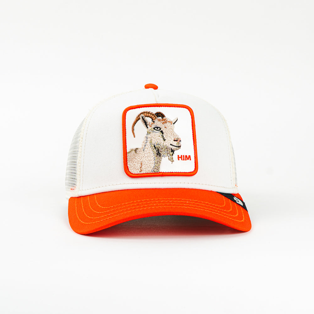 GORRA GOORIN BROS HIM GOAT  WHITE/ORAGE