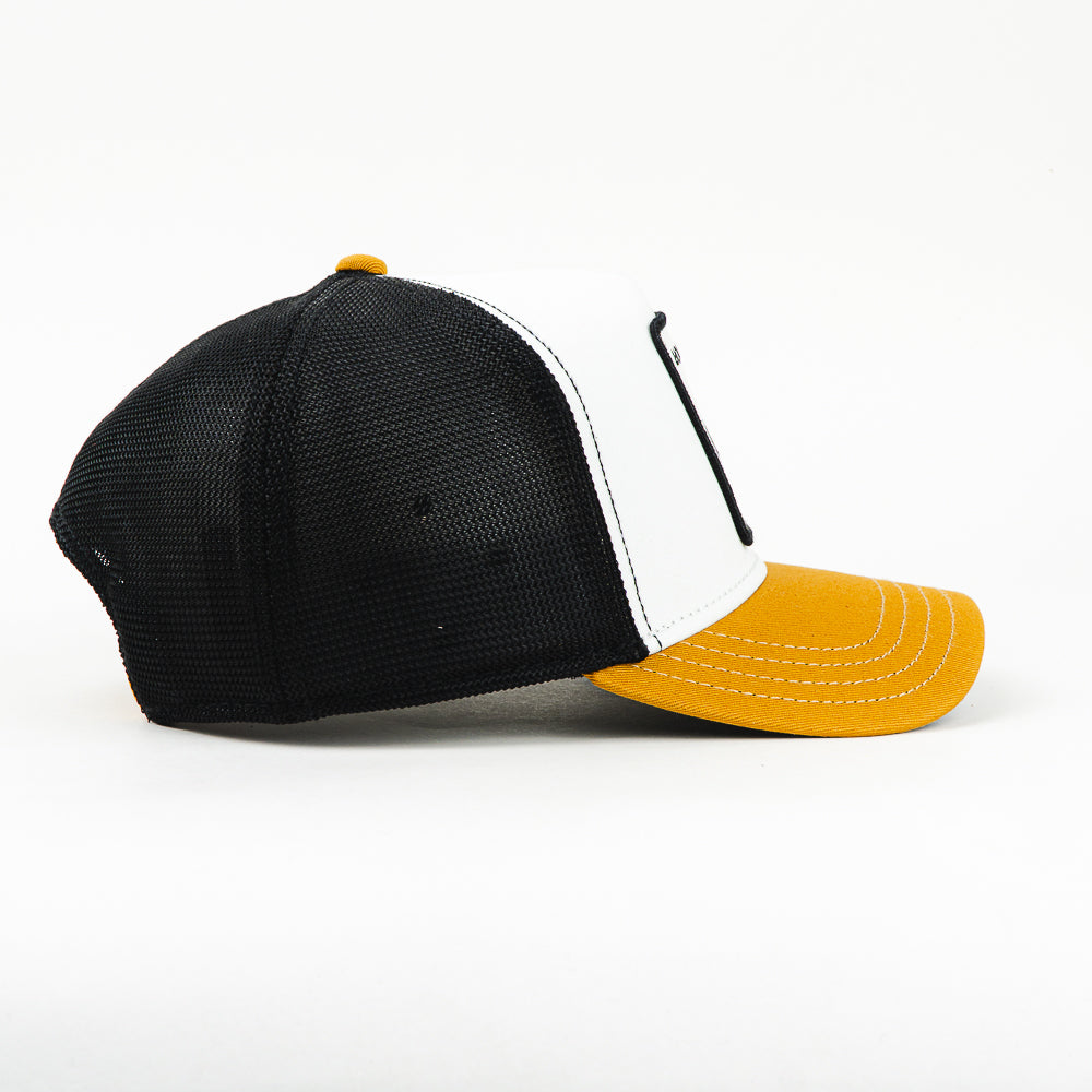 GORRA GOORIN BROS PIGEON HOMIE WHITE/MUSTARD
