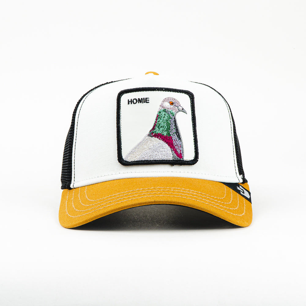 GORRA GOORIN BROS PIGEON HOMIE WHITE/MUSTARD