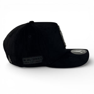 GORRA FLORENCE CAPS SAN JUDAS NEGRO SUEDE