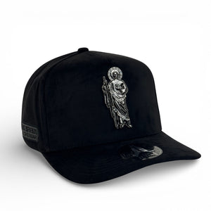 GORRA FLORENCE CAPS SAN JUDAS NEGRO SUEDE