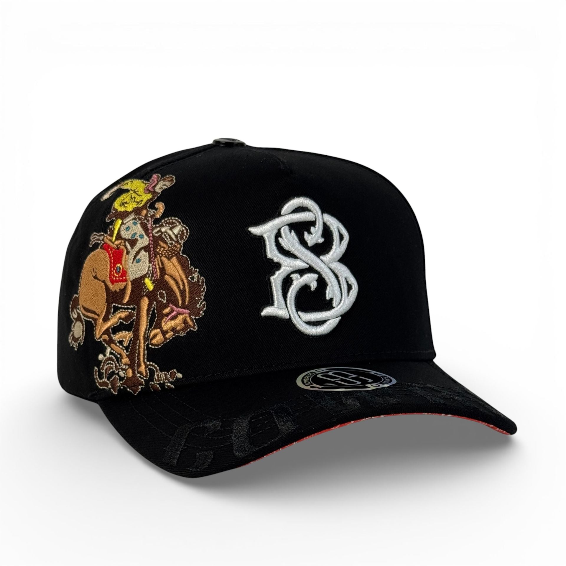 COWBOY BLK VISOR SUEDE