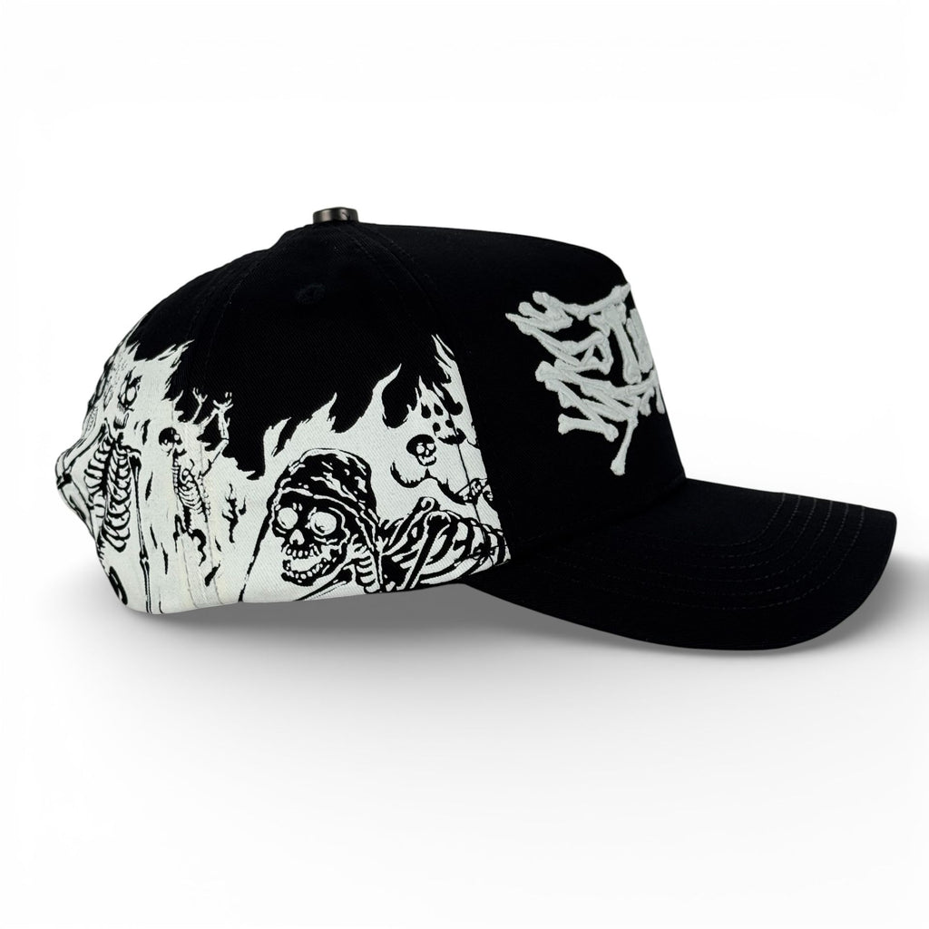 GORRA REBEL HATS SKULL HELLY BLACK*******ADICIONALES