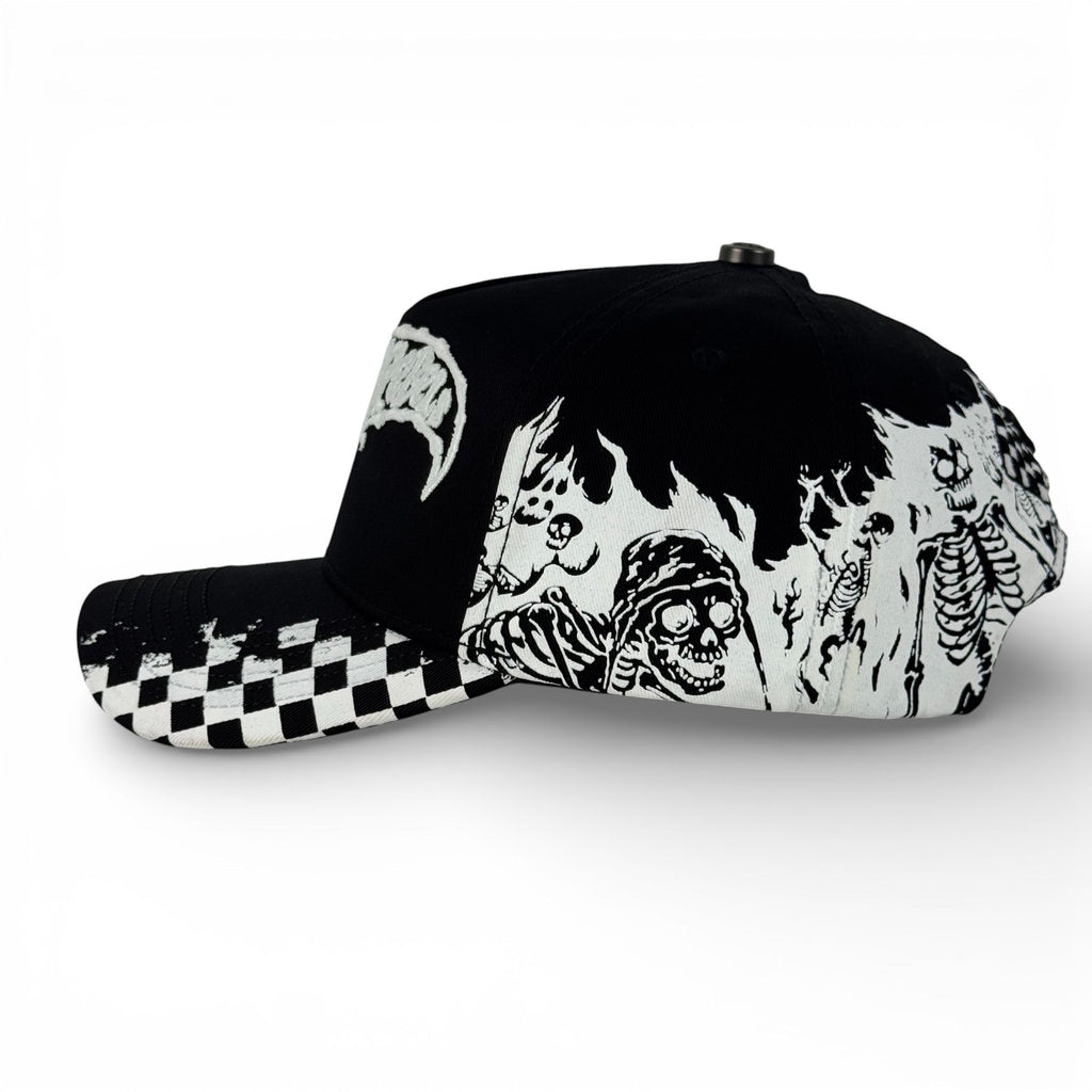 GORRA REBEL HATS SKULL HELLY BLACK*******ADICIONALES