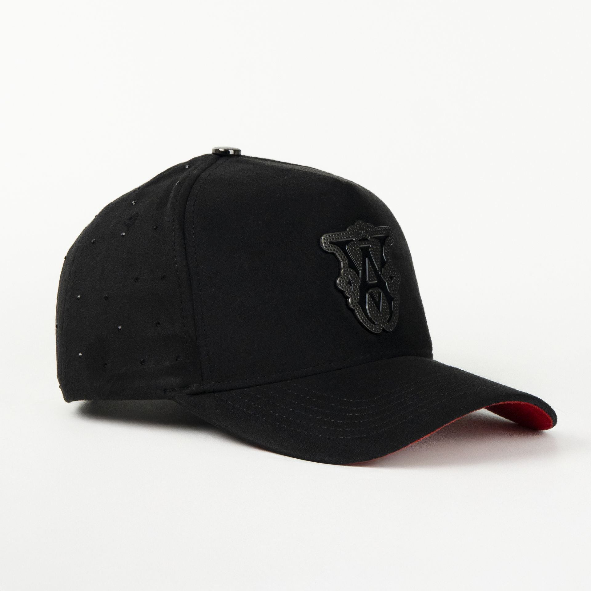 Gorra Negra 5.7 de Gamuza DIAMONDS VA MONOGRAM BLACK | Visera Curva Snapback