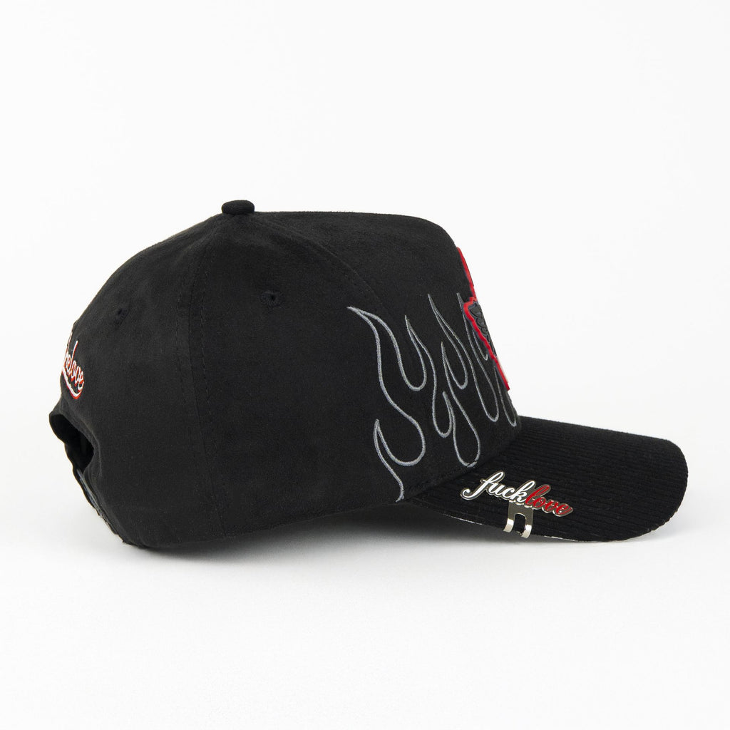 Gorra 5.7 FAKE LOVE ANGEL SAD FIRE BLACK | Snapback Visera Curva