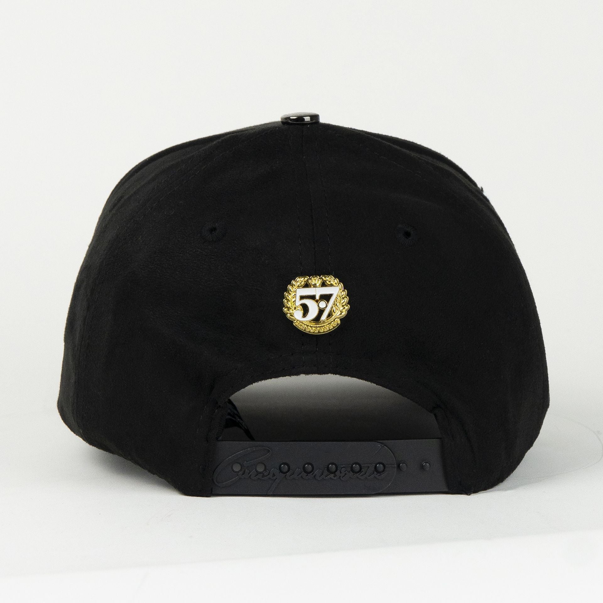 Gorra 5.7 de Gamuza HEART GOLD PRAY FOR MEXICO BLACK | Visera Curva Snapback