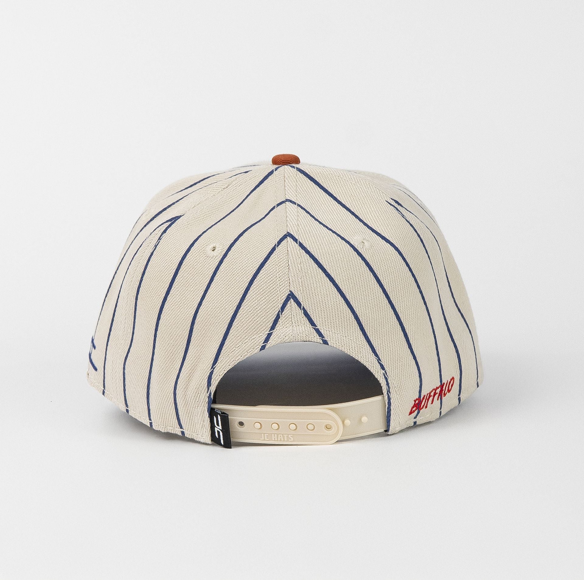 Gorra JC Hats BUFFALO BEIGE/NAVY de Tela | Snapback Visera Curva