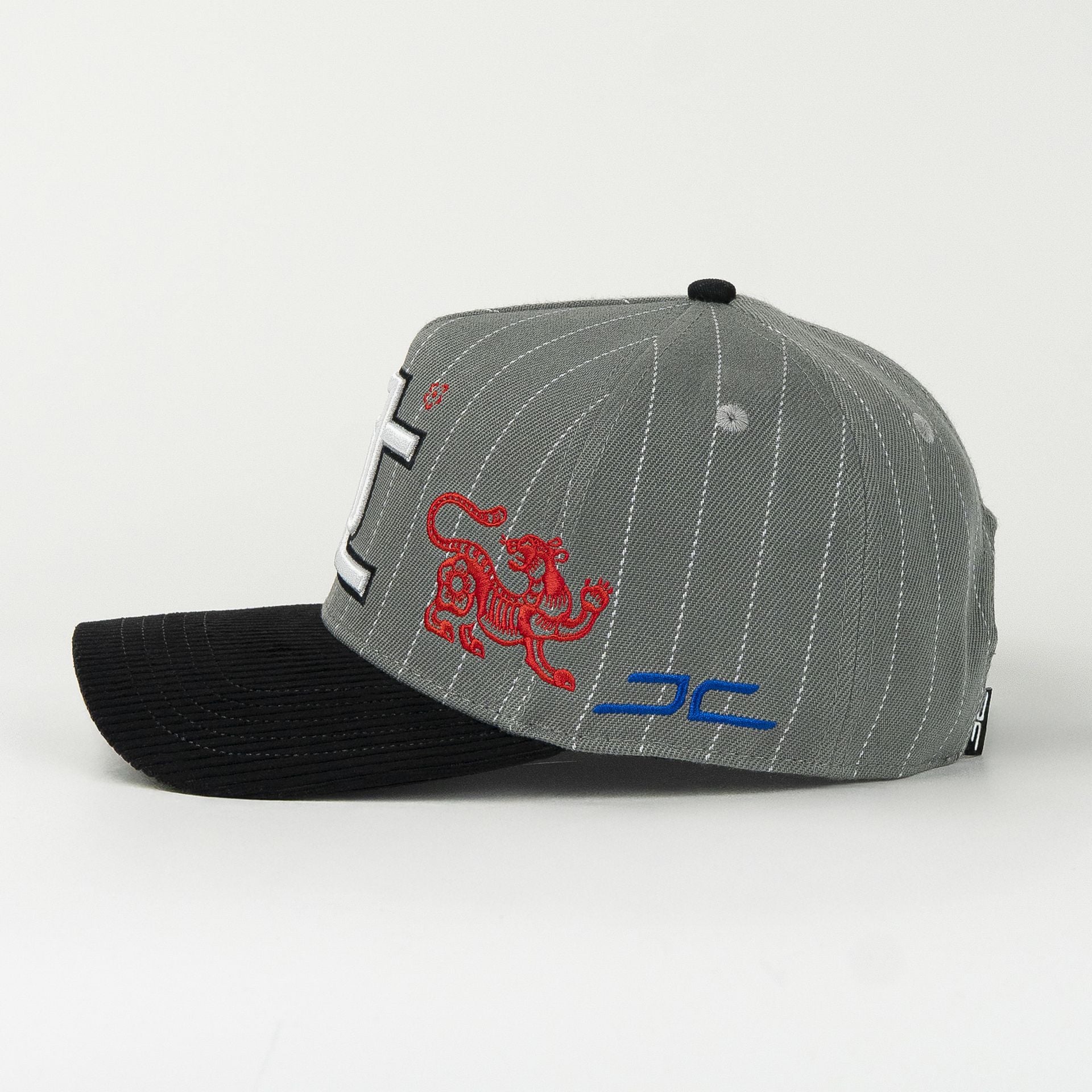 Gorra JC Hats TIGER GRY/BLACK de Tela | Snapback Visera Curva