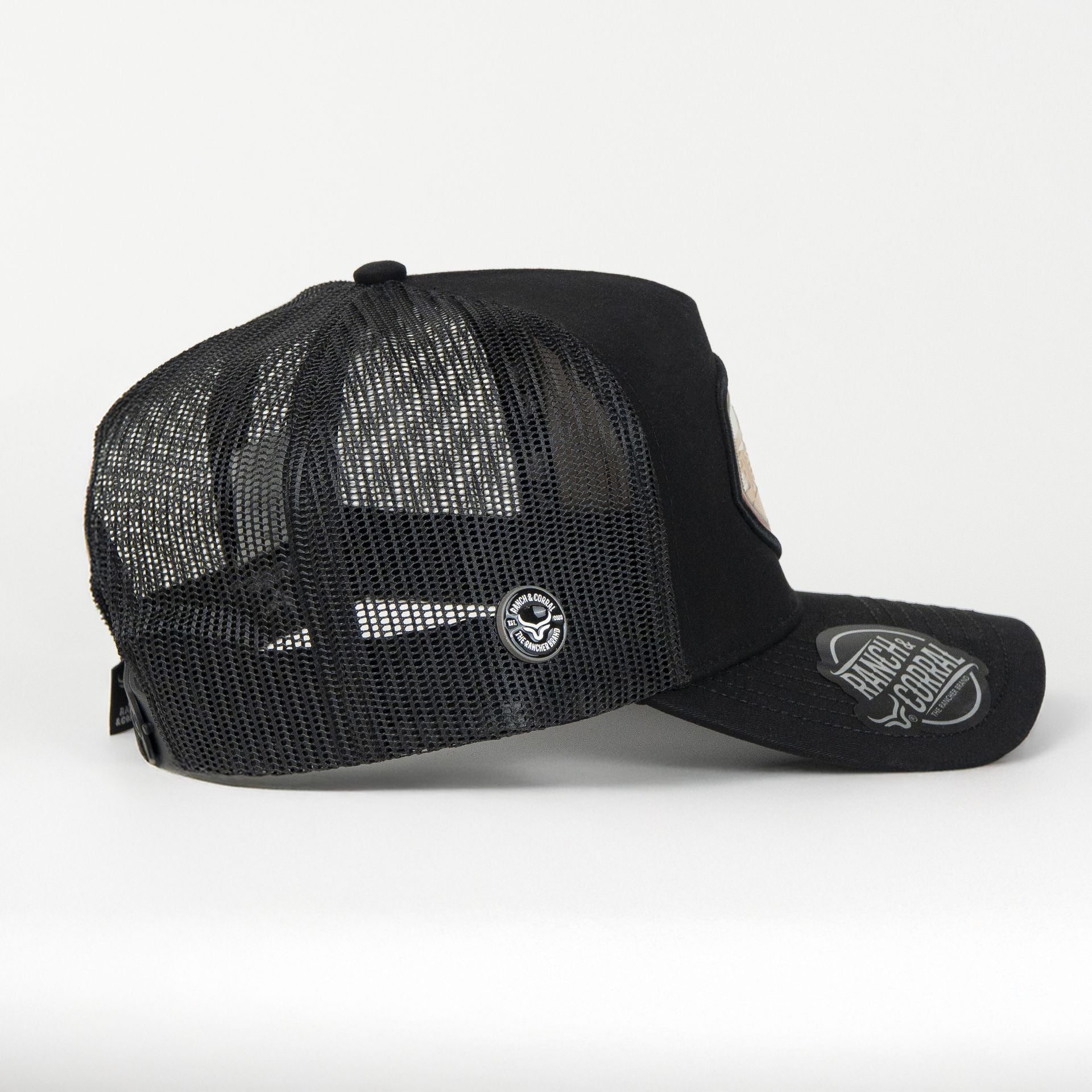 Gorra Ranch & Corral CUCO RAYA 11 BLACK de Tela | Snapback Visera Semiplana
