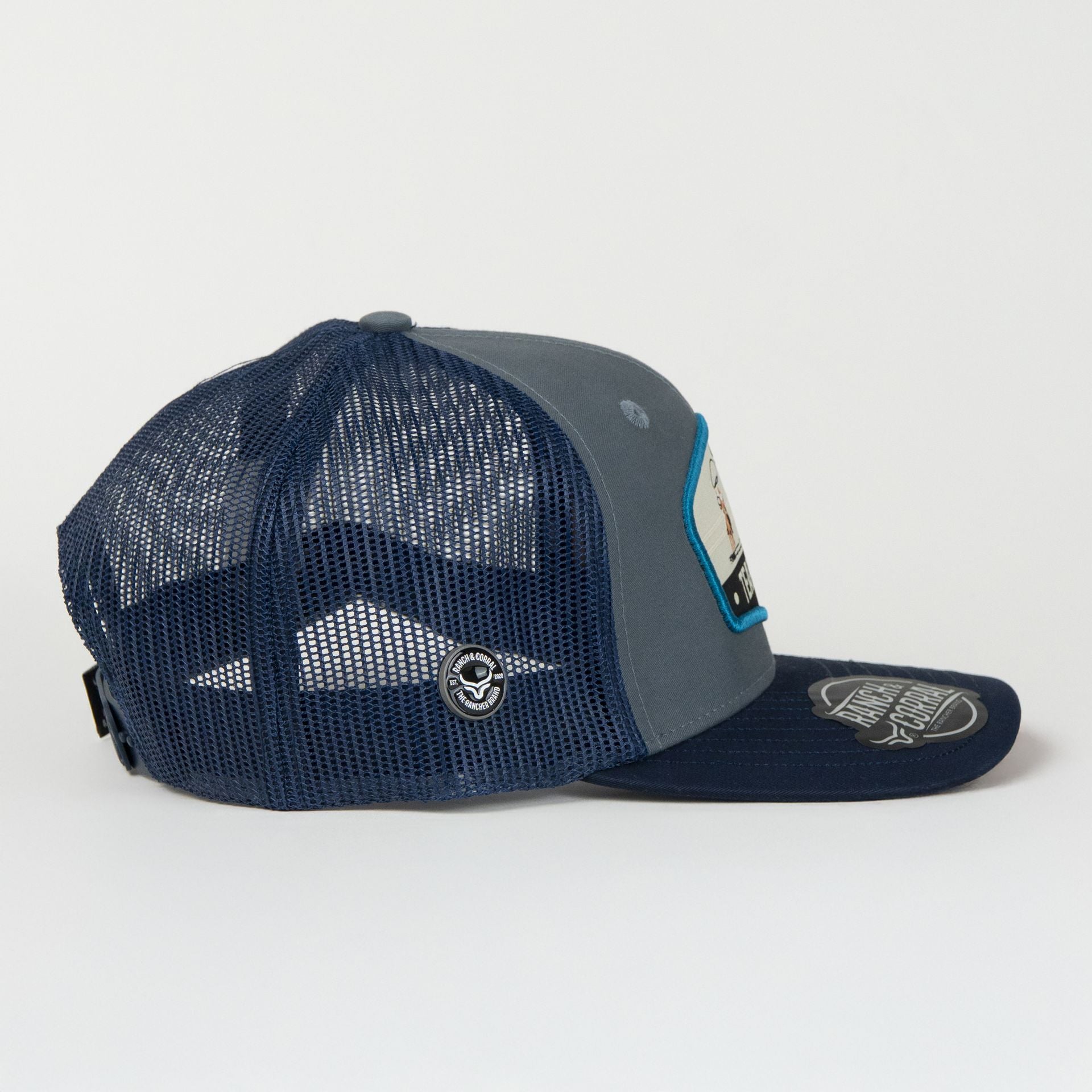 Gorra Ranch & Corral RODEO TEAM ROPING Azul de Tela | Snapback Visera Semiplana