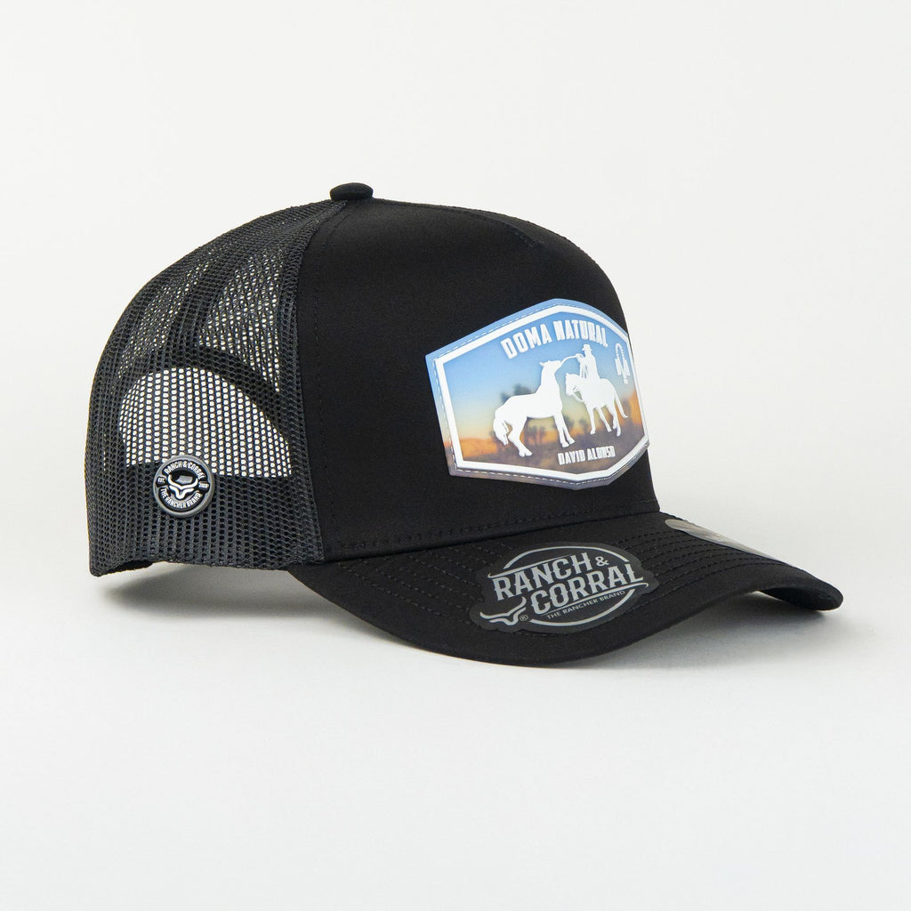 Gorra Ranch & Corral DAVIS ALONSO 26 BLACK de Tela | Snapback Visera Semicurva