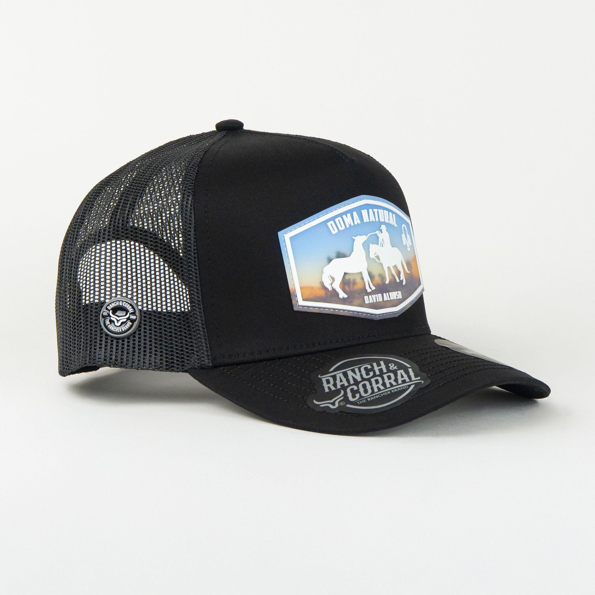 Gorra Ranch & Corral DAVIS ALONSO 26 BLACK de Tela | Snapback Visera Semicurva