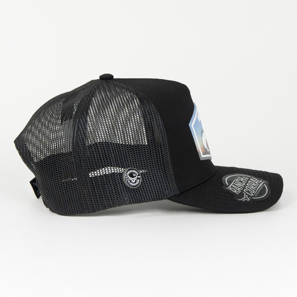 Gorra Ranch & Corral DAVIS ALONSO 26 BLACK de Tela | Snapback Visera Semicurva