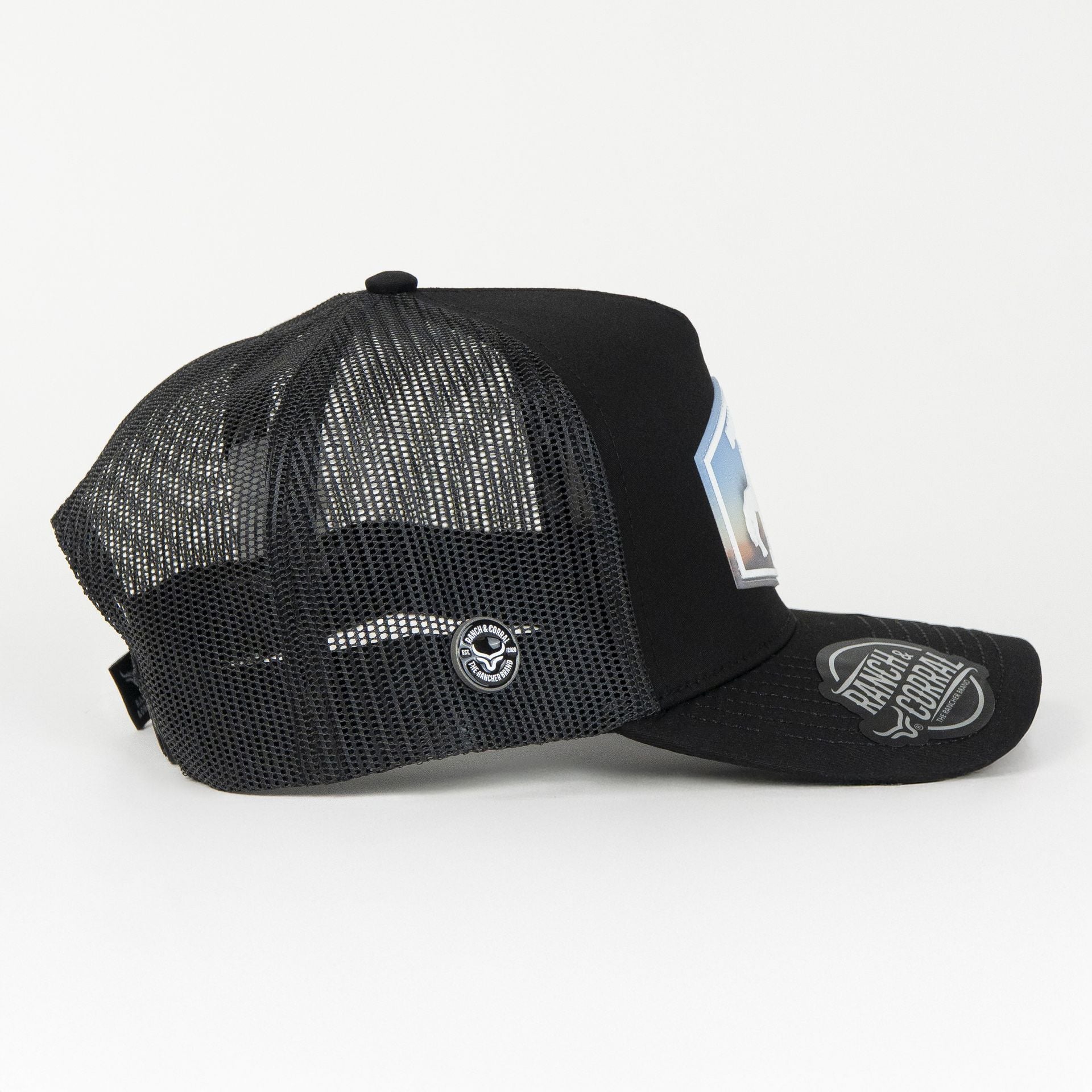 Gorra Ranch & Corral DAVIS ALONSO 26 BLACK de Tela | Snapback Visera Semicurva