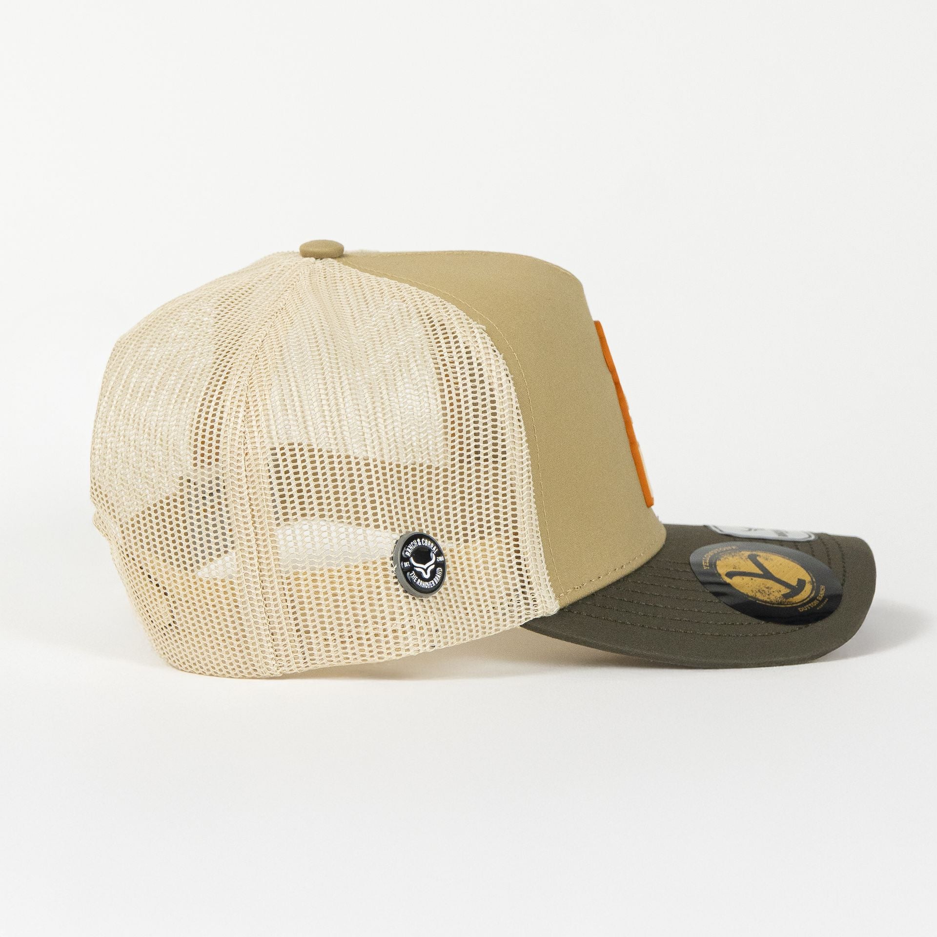 Gorra Ranch & Corral YELLOWSTONE 29 BEIGE/GREEN | Snapback Visera Semicurva