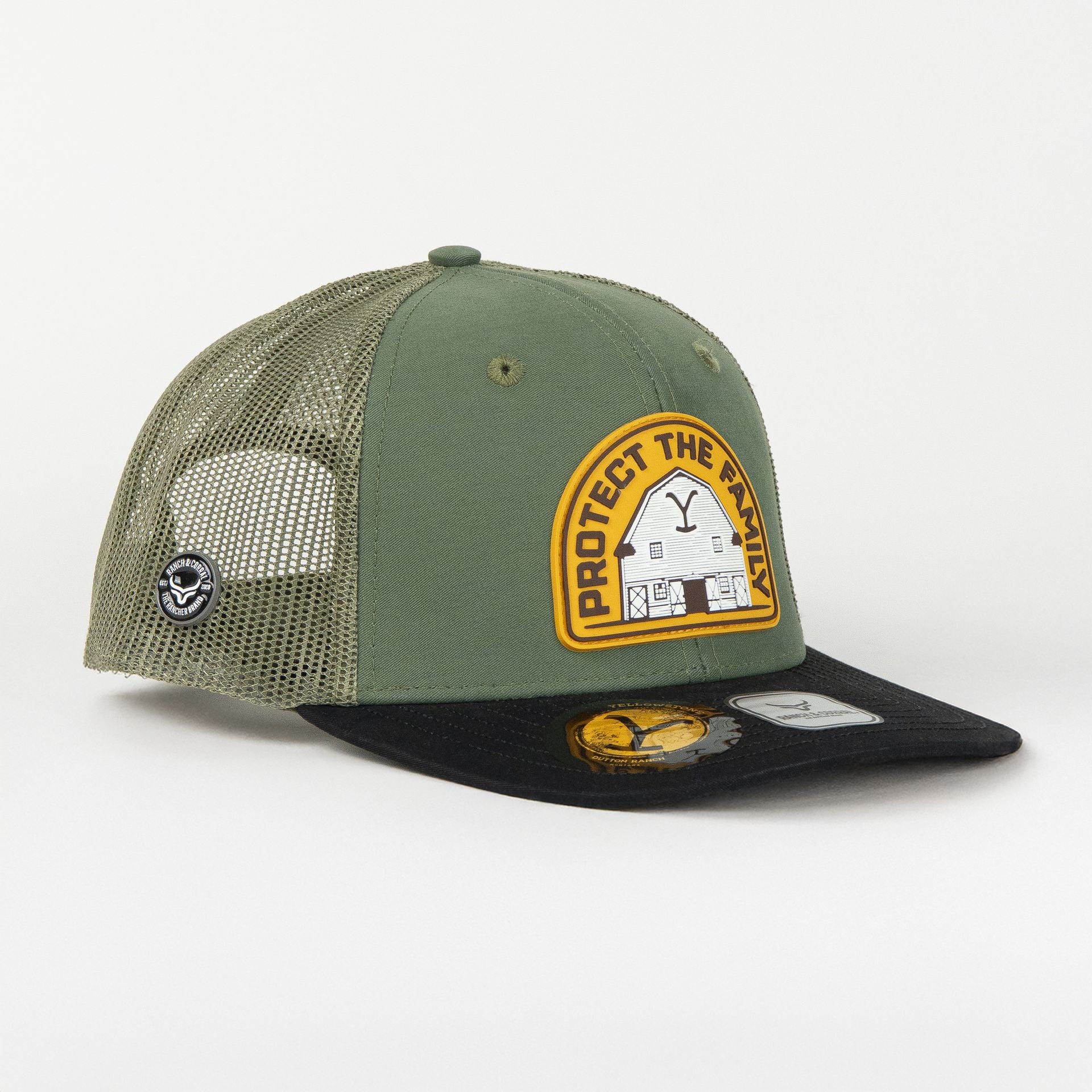 Gorra Ranch & Corral YELLOWSTONE 28 GREEN/BLACK | Snapback Visera Plana