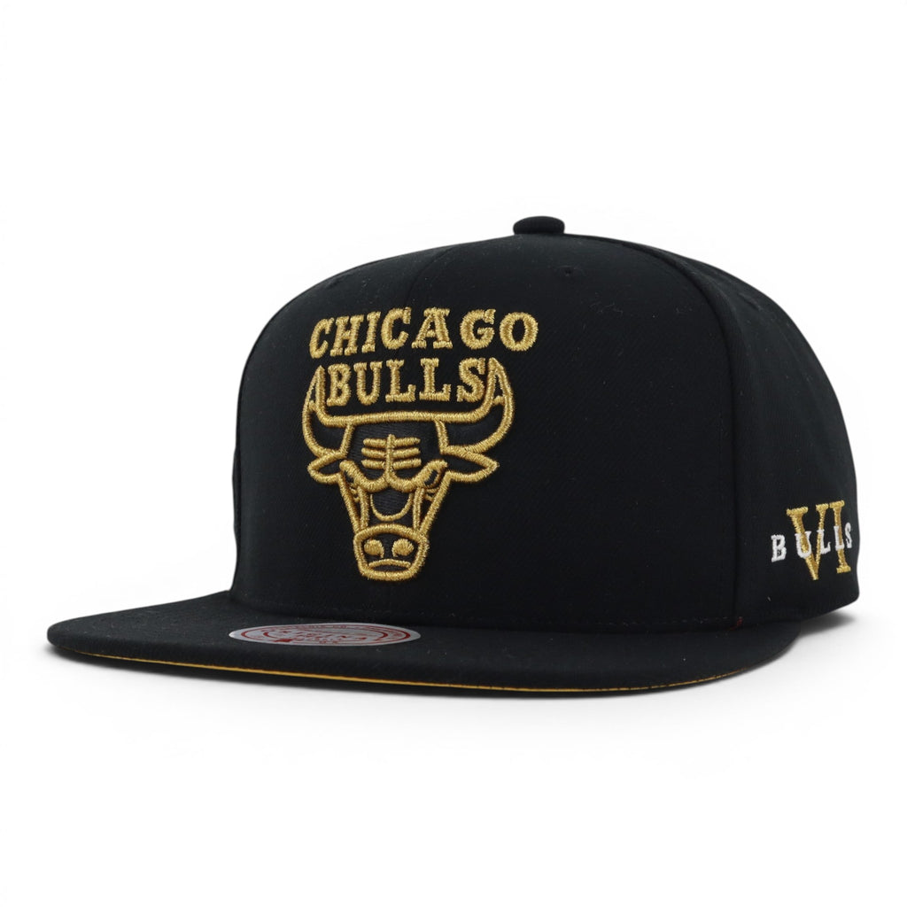 GORRA MITCHELL & NESS BULLS CORE VI BLK/GOLD NEON