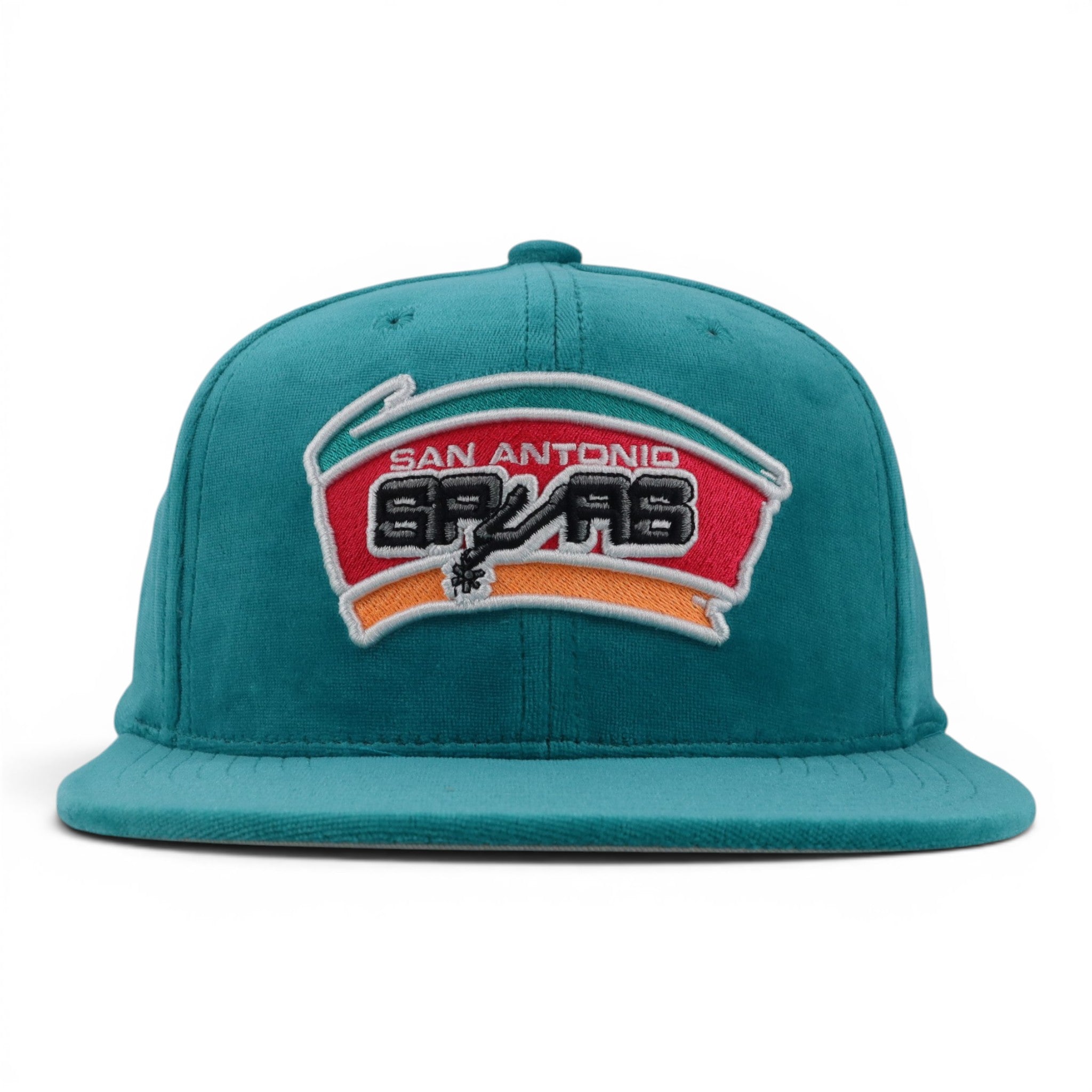 GORRA MITCHELL & NESS SPURS TC VELOUR TEAL SUEDE