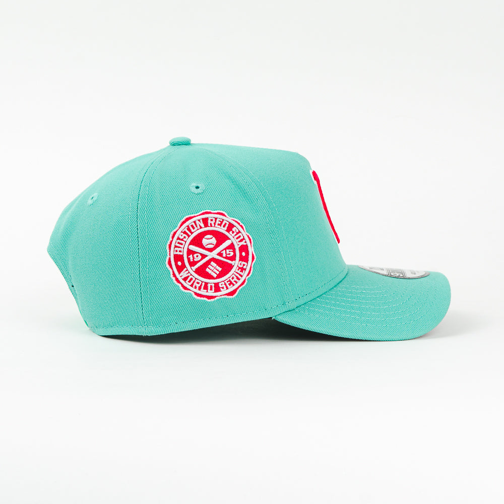 GORRA A FRAME NEW ERA RED SOX WORL SERIE 1915 AQUA/PINK