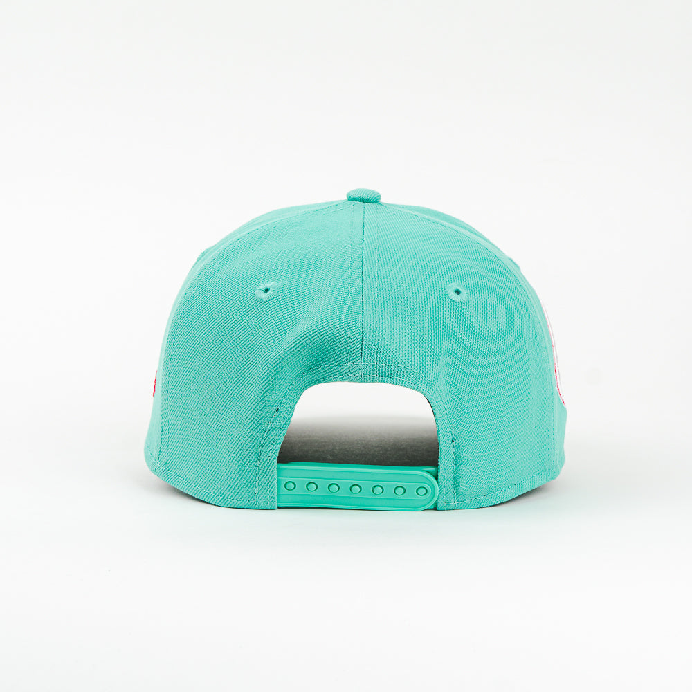 GORRA A FRAME NEW ERA RED SOX WORL SERIE 1915 AQUA/PINK