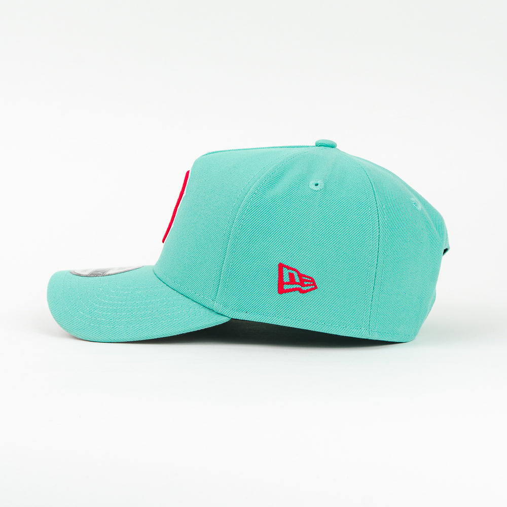 GORRA A FRAME NEW ERA RED SOX WORL SERIE 1915 AQUA/PINK