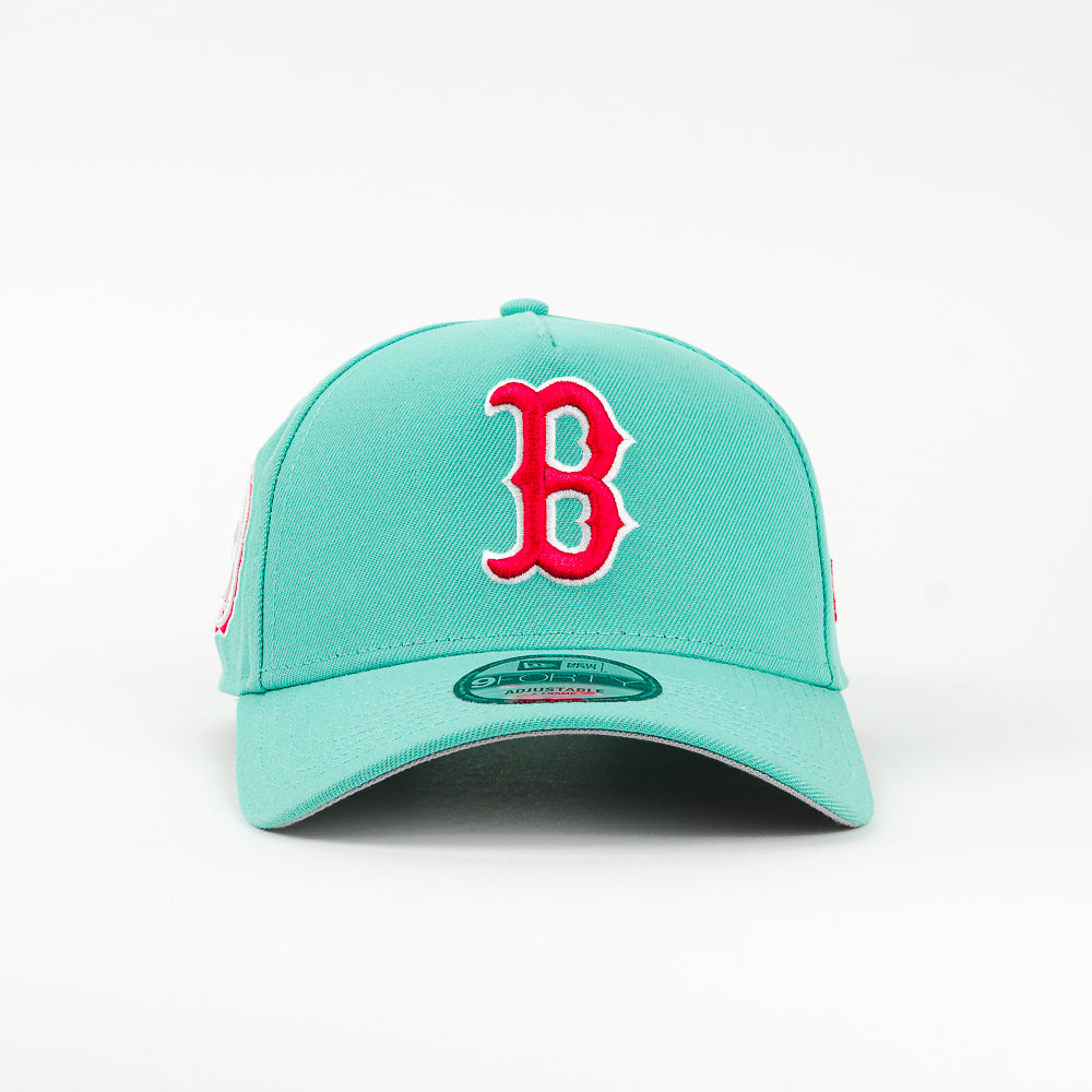GORRA A FRAME NEW ERA RED SOX WORL SERIE 1915 AQUA/PINK