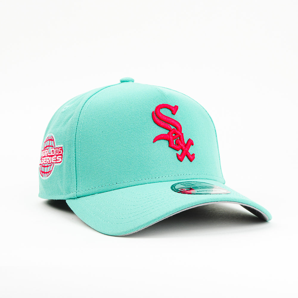 GORRA A FRAME NEW ERA WHITE SOX WORLD 05 SERIES AQUA /PINK