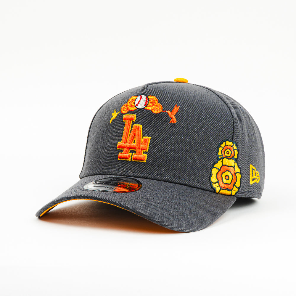 GORRA A FRAME NEW ERA DODGERS DIA DE MUERTOS ORANGE