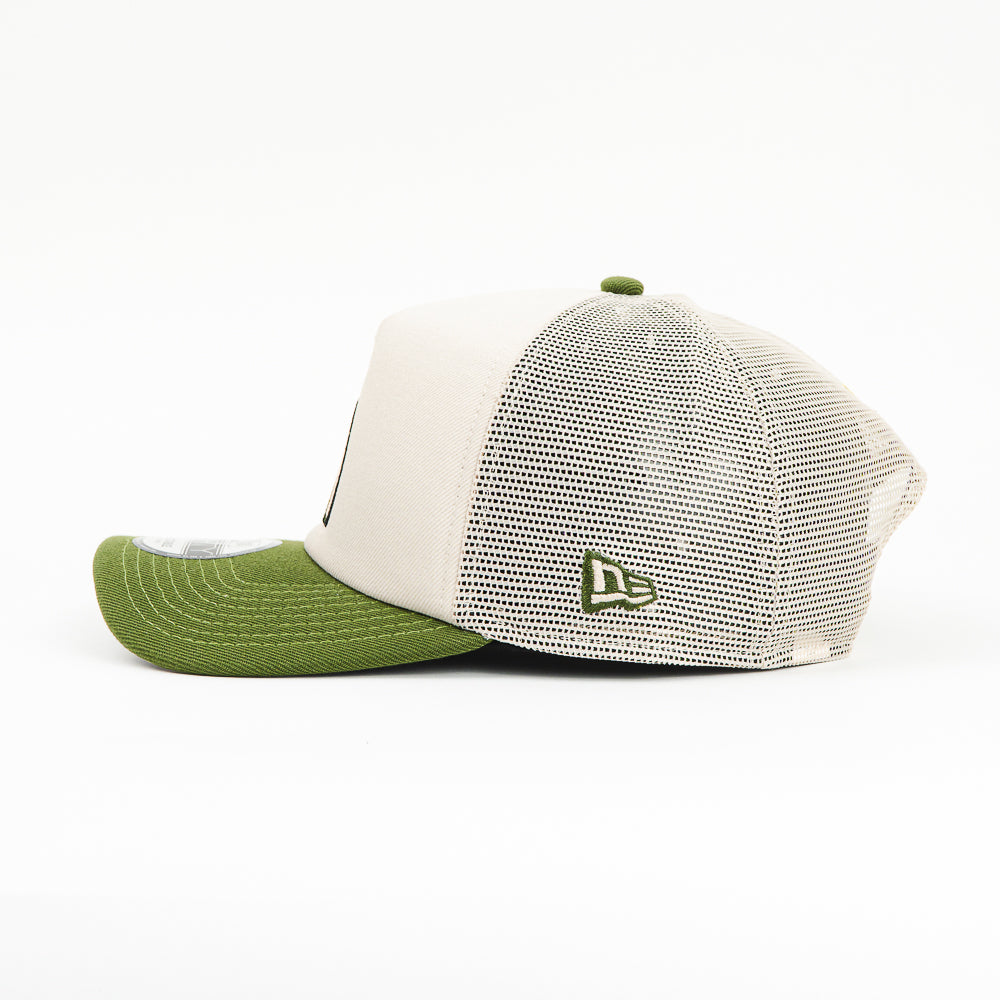 GORRA A FRAME NEW ERA MEXICO AJOLOTE MESH BEIGE/GREEN