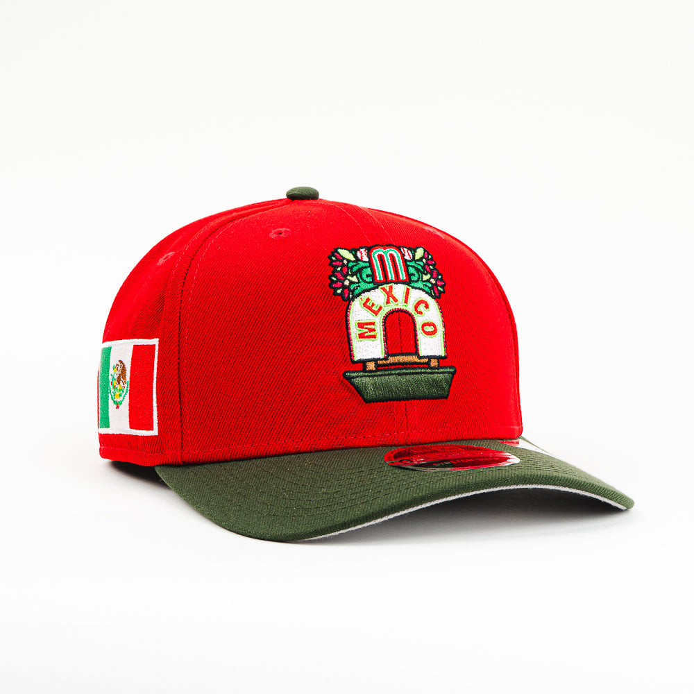 GORRA A FRAME NEW ERA MEXICO CHANAMPA  RED/BROWN
