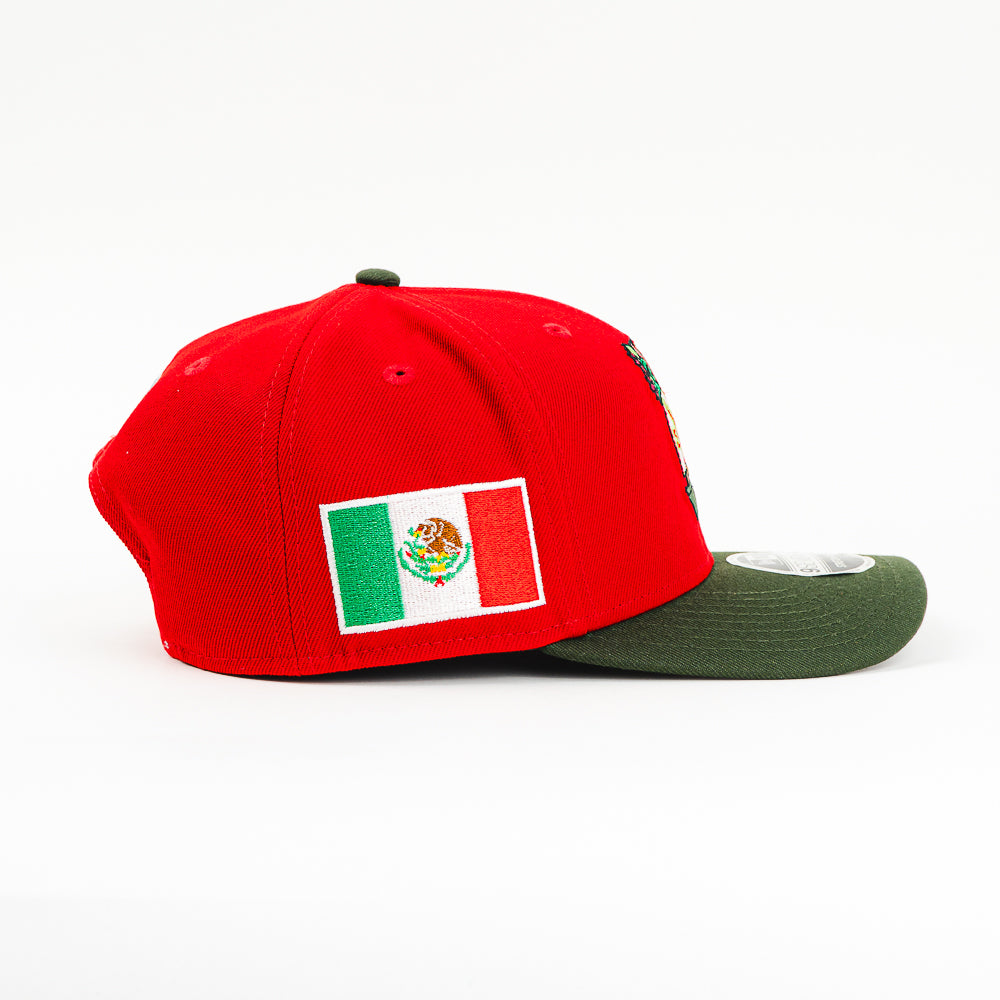 GORRA A FRAME NEW ERA MEXICO CHANAMPA  RED/BROWN
