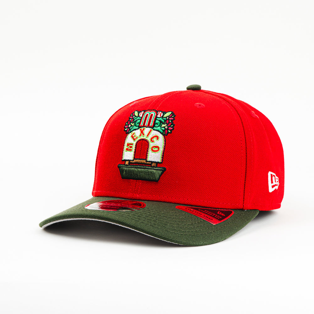 GORRA A FRAME NEW ERA MEXICO CHANAMPA  RED/BROWN