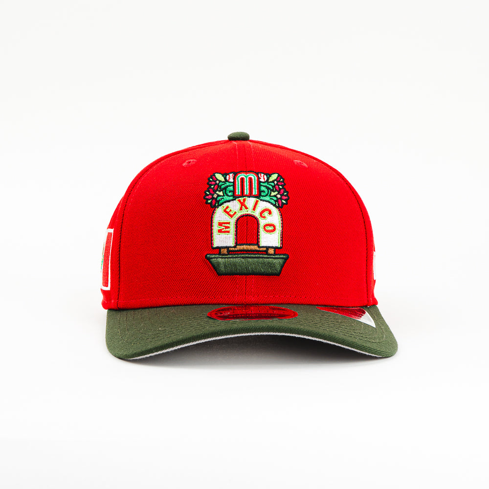 GORRA A FRAME NEW ERA MEXICO CHANAMPA  RED/BROWN