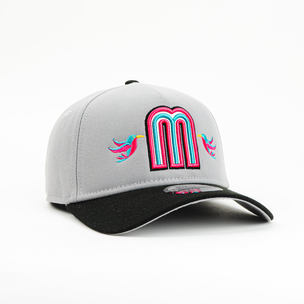 GORRA A FRAME NEW ERA MEXICO COLIBRI GREY/BLACK
