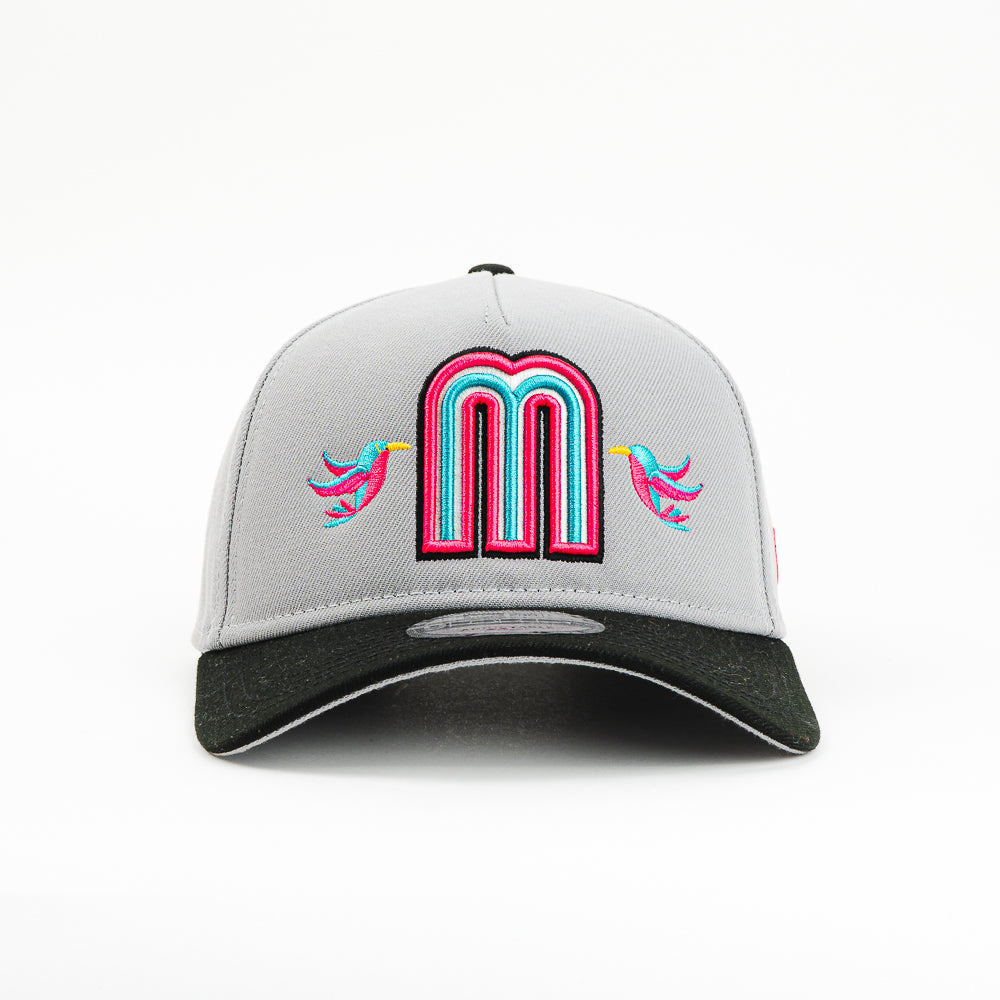GORRA A FRAME NEW ERA MEXICO COLIBRI GREY/BLACK