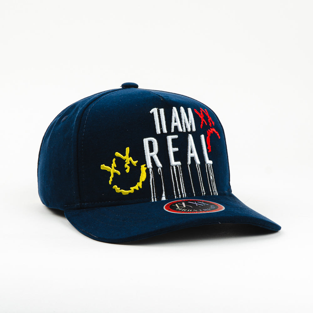 GORRA 1IRON TRENDY I AM REAL NAVY SUEDE