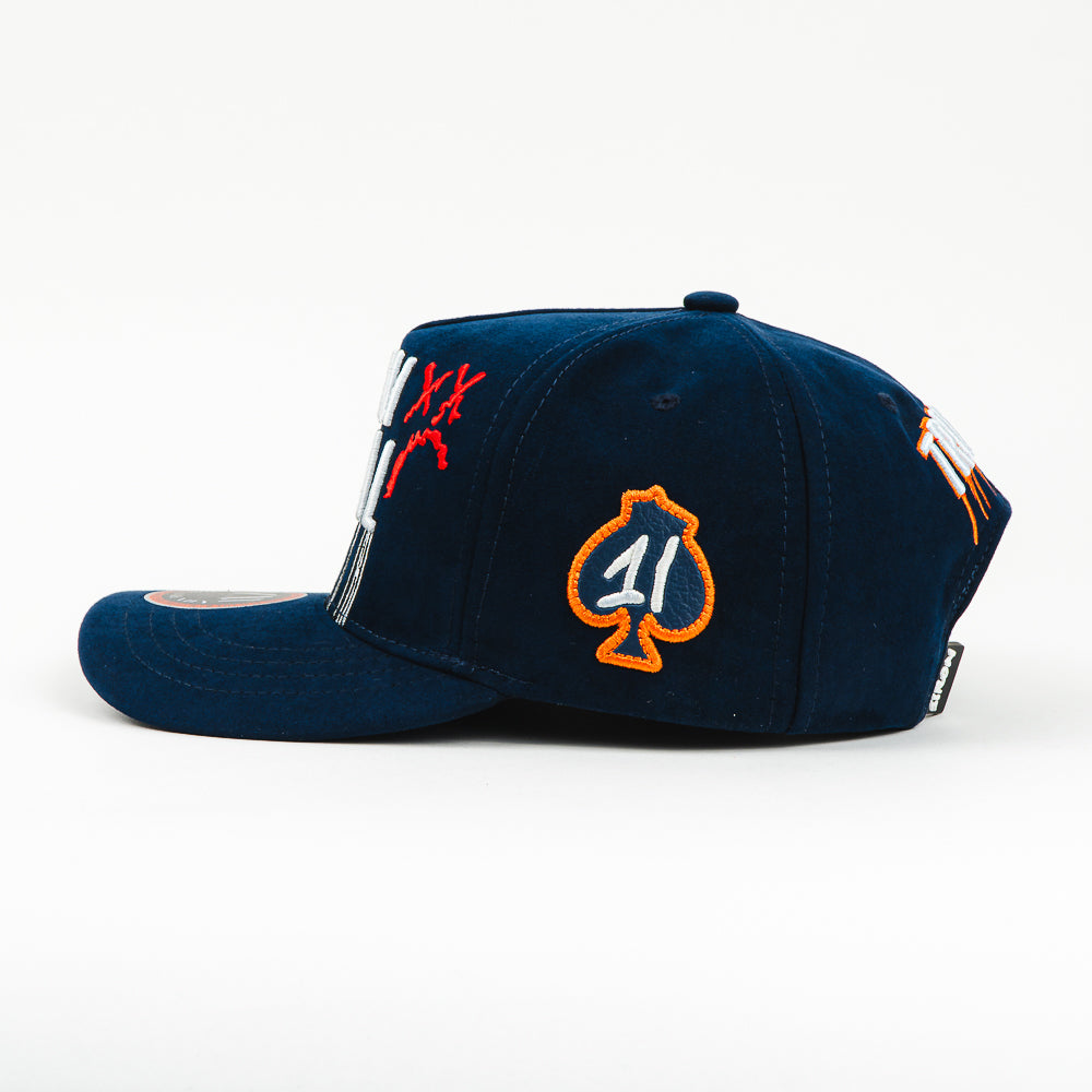 GORRA 1IRON TRENDY I AM REAL NAVY SUEDE