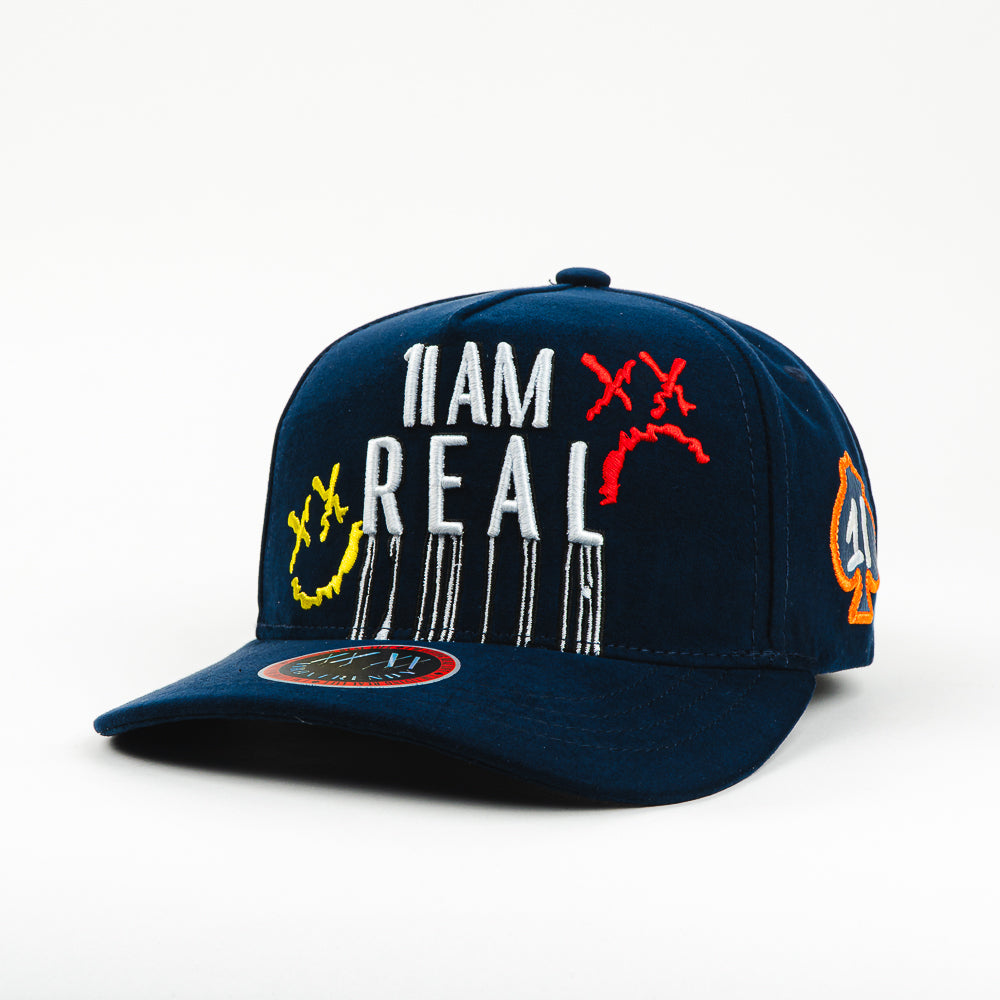 GORRA 1IRON TRENDY I AM REAL NAVY SUEDE
