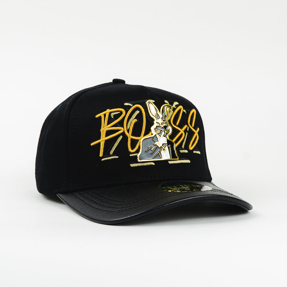 GORRA 1IRON TRENDY BOSS GOLD ALEX M. BLK VISOR LEATHER