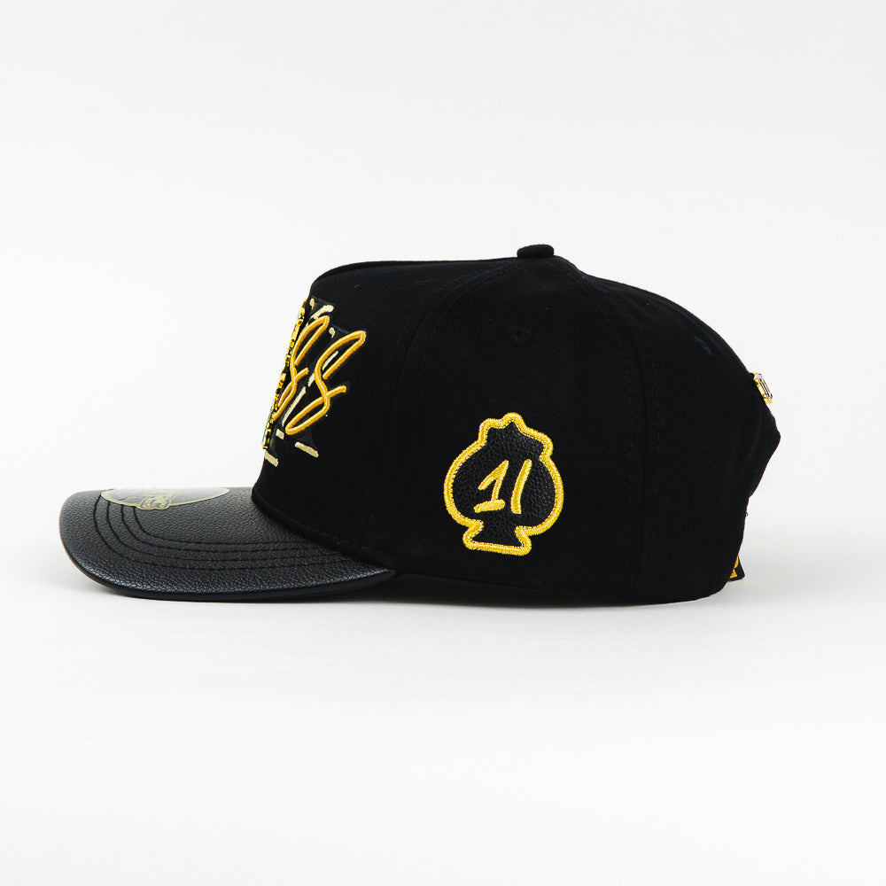 GORRA 1IRON TRENDY BOSS GOLD ALEX M. BLK VISOR LEATHER